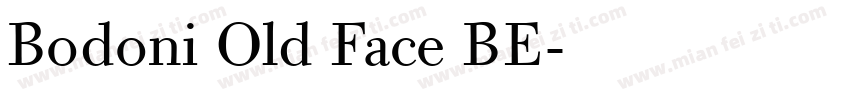 Bodoni Old Face BE字体转换